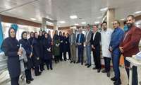 حضور مشاور و رئیس حوزه ریاست و  مدیر پرستاری دانشگاه و تیم مدیریت مرکز جهت تبریک روز پرستار
